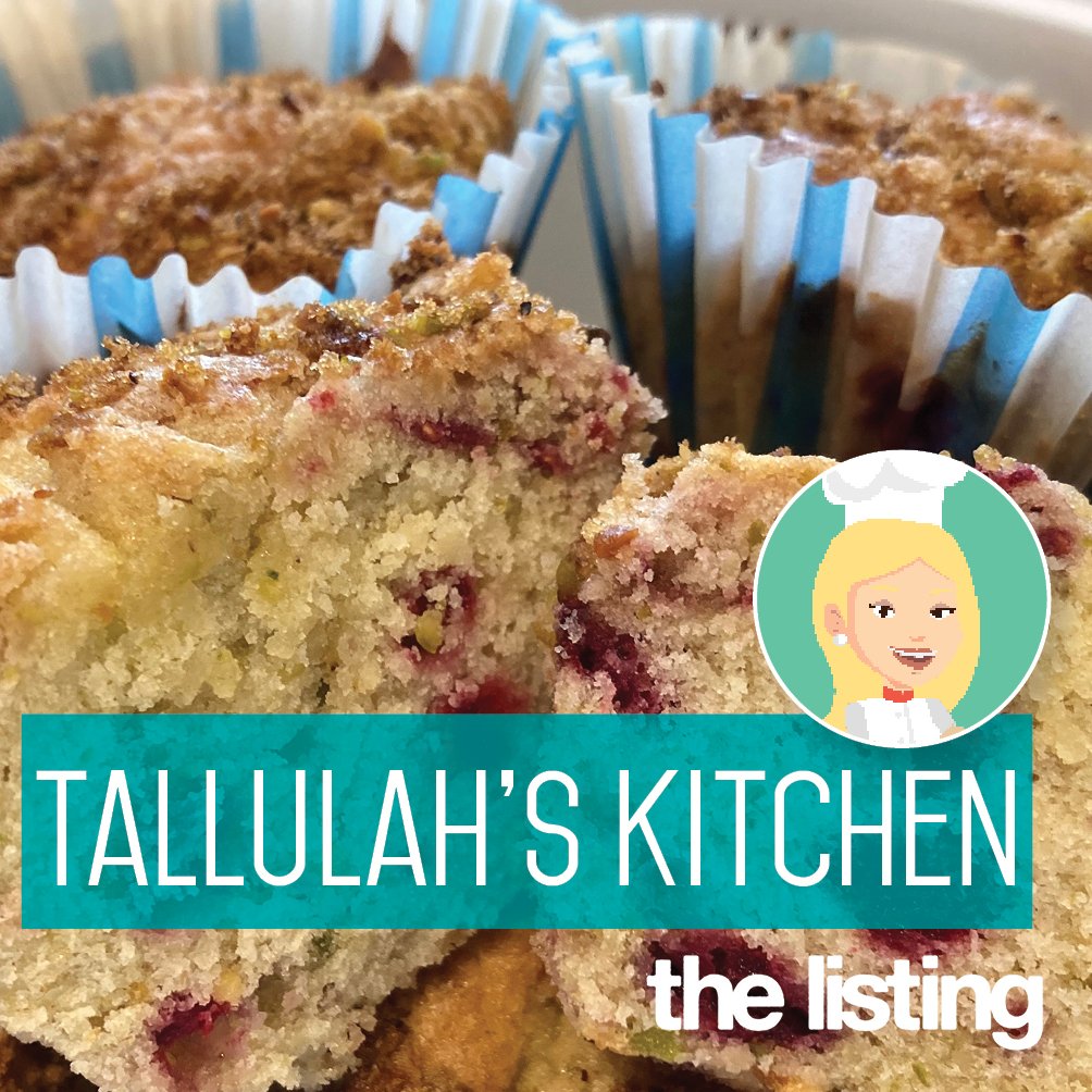 Tallulah’s Kitchen… Raspberry and Pistachio Muffins